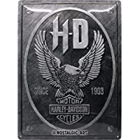 Los mejores  - Nostalgic-Art Cartel de Chapa Retro Harley-Davidson – Metal Eagle – Idea de Regalo para los Fans de Las Motos- metálico…